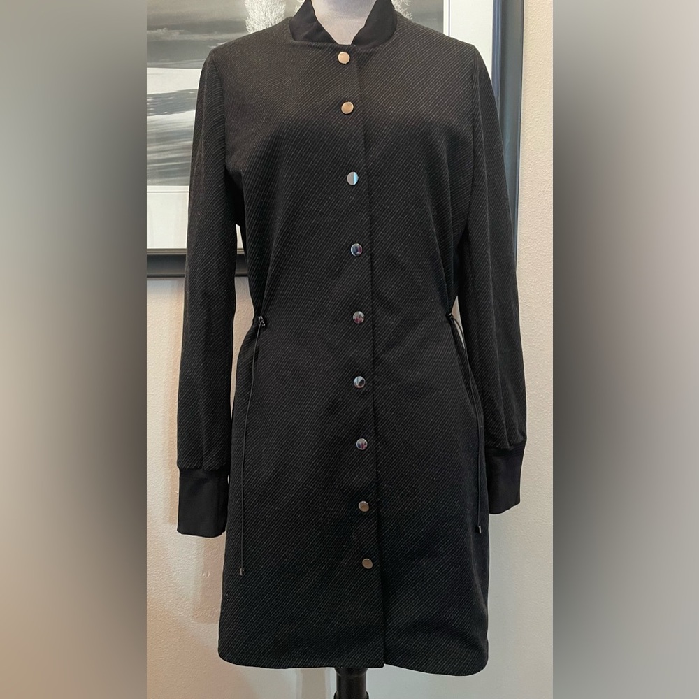 Per Se by Carlisle Elegant Coatigan - Women's Size 14 Sleek Black Design